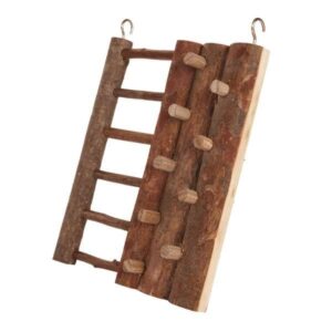 Entdecken Sie die perfekte Beschäftigung für Ihren Nager mit unserer hochwertigen Kletterwand aus Naturholz! Dieses Spielzeug fördert gesunde Bewegungen und unterstützt die Fitness Ihres kleinen Freundes, indem es Herz und Lunge trainiert. Das Zernagen des Spielzeugs ist für Ihren Nager völlig ungefährlich, da es aus reinem Naturmaterial besteht. Ideal für Kleinnager wie Hamster, Mäuse und ähnliche Tiere, lässt sich die Kletterwand dank der zwei praktischen Haken einfach ins Käfiggitter einhängen. Mit kompakten Maßen von ca. 16,5 x 20 x 3 cm (BxHxT) ist dieses Spielzeug eine großartige Ergänzung für jeden Käfig. Sorgen Sie für stundenlangen Spielspaß und fördern Sie die Gesundheit Ihres Nagers mit dieser attraktiven und sicheren Kletterwand!