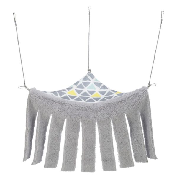 Dieser praktische Plüsch-Hängesitz ist ideal für Kleinnager und Kaninchen und bietet einen gemütlichen Rückzugsort in ihrem Zuhause. Mit den Maßen von 41 × 27 × 23 cm passt er perfekt in jeden Käfig und ist einfach zum Einhängen. Hergestellt aus hochwertigem Polyester, sorgt der weiche Plüsch für maximalen Komfort und Sicherheit. Die Handwäsche ermöglicht eine einfache Reinigung, sodass der Hängesitz stets hygienisch bleibt. Gönnen Sie Ihrem Haustier diesen komfortablen Rückzugsort – für glückliche und zufriedene Kleinnager!