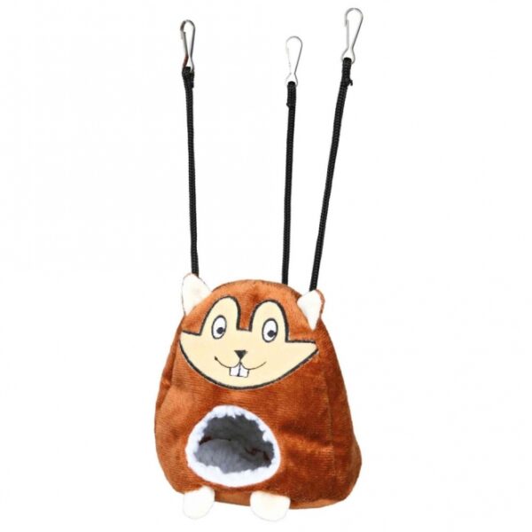 Dieser gemütliche und hochwertige Plüschhängematte in Lammfell-Optik ist der perfekte Rückzugsort für Ihren kleinen Freund, wie zum Beispiel einen Hamster. Mit einem Durchmesser von ca. 11 cm und einer Höhe von 14 cm bietet sie ausreichend Platz zum Entspannen und Spielen. Die praktische Aufhängemöglichkeit ermöglicht eine einfache Befestigung im Käfig, sodass Ihr Haustier jederzeit einen komfortablen Platz zum Relaxen hat. In einem warmen Braunton fügt sich diese Hängematte harmonisch in jede Käfigeinrichtung ein und sorgt für eine hohe Lebensqualität Ihres Tieres. Gönnen Sie Ihrem Hamster diesen kuscheligen Rückzugsort und verbessern Sie sein Wohlbefinden mit dieser günstigen und zugleich stilvollen Lösung!