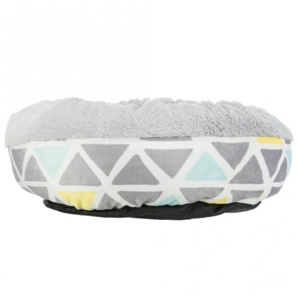 Dieser hochwertige Plüsch-Kuschelhöhle ist der perfekte Rückzugsort für Ihr Haustier, insbesondere für Kaninchen. Hergestellt aus weichem Kurzhaar-Plüsch und einem strapazierfähigen Polyester-Bezug, bietet sie höchsten Komfort und eine gemütliche Umgebung. Die Polyestervlies-Füllung sorgt dafür, dass das integrierte Kissen nicht verrutscht, während der rutschfeste Boden Stabilität gewährleistet. Zudem ist die Kuschelhöhle bei 40°C waschbar, was die Pflege erleichtert. Mit einem Durchmesser von ca. 35 cm und einer Höhe von 13 cm ist sie ideal für kleine Tiere. Die ansprechende Farbkombination in bunt und grau macht diese Kuschelhöhle zu einem attraktiven Möbelstück für Ihr Zuhause. Sichern Sie sich jetzt diese hochwertige und günstige Kuschelhöhle für Ihr Haustier!
