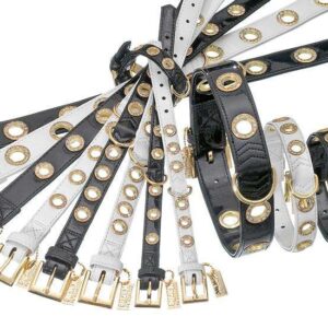 Das NOBLE LINE Halsband in elegantem Schwarz ist der perfekte Begleiter für stilbewusste Hundehalter. Mit einer Breite von 30 mm und einer Länge von 60 cm bietet es nicht nur eine hochwertige Verarbeitung, sondern auch ein exklusives NOBLE LINE Design, das sofort ins Auge fällt. Die goldenen Beschläge verleihen dem Halsband einen Hauch von Luxus und machen es zu einem echten Blickfang. Dieses langlebige und robuste Halsband ist ideal für tägliche Spaziergänge und sorgt dafür, dass Ihr vierbeiniger Freund immer gut aussieht. Wählen Sie das NOBLE LINE Halsband für hohe Qualität und stilvolles Design – der beste Schutz für Ihren Hund!