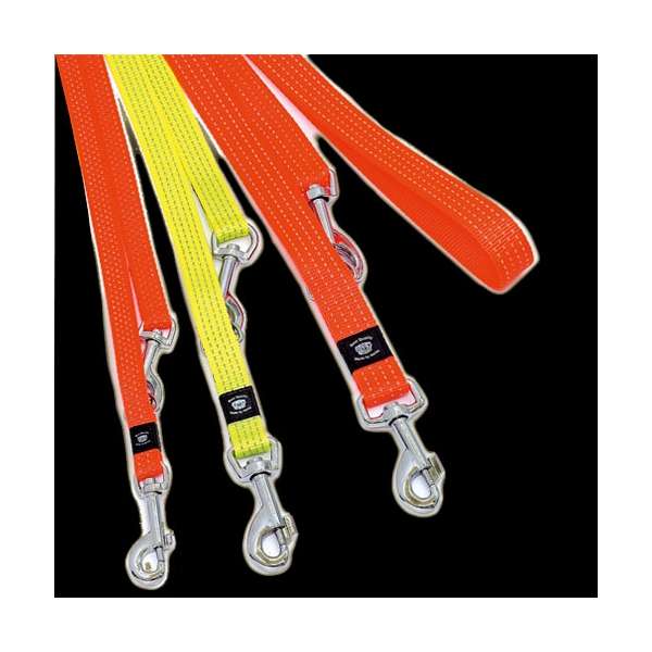 Die **Karlie Art Sportiv Plus Reflex Führleinen** bieten Ihnen höchste Qualität und Sicherheit für Ihren Hund. Hergestellt aus robustem Nylon und ausgestattet mit eingenähten reflektierenden Fäden, sorgen diese Leinen für optimale Sichtbarkeit, besonders in der Dämmerung oder bei Nacht. Mit einer Länge von 200 cm und einer Breite von 25 mm sind die Leinen 3-fach verstellbar, was Ihnen maximale Flexibilität und Komfort beim Gassi gehen ermöglicht. Die stilvolle Farbe Neonorange sorgt nicht nur für einen modernen Look, sondern erhöht auch die Sicherheit. Entdecken Sie die perfekte Kombination aus Funktionalität und Design mit den **günstigen und hochwertigen Führleinen** von Karlie!