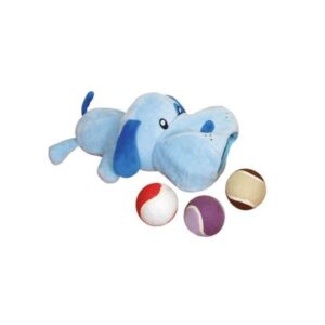 Dieses hochwertige Spielset von Kerbl sorgt für viel Freude und Spielspaß mit Ihrem Hund. Es besteht aus einem niedlichen Plüschhund, der mit einer Größe von 33 x 15 cm perfekt zum Kuscheln und Spielen ist, sowie drei bunten Tennisbällen mit einem Durchmesser von 6,5 cm. Ideal für aktive Hunde, fördert dieses Set die Interaktion und Bewegung. Gönnen Sie Ihrem Vierbeiner die beste Unterhaltung und stärken Sie die Bindung durch gemeinsames Spielen mit diesem attraktiven und langlebigen Spielzeugset.