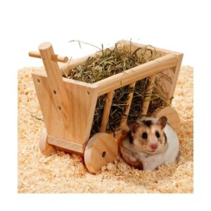 Die niedliche Heuraufe Bollerwagen aus hochwertigem Echtholz ist die perfekte Lösung, um Heu und Grünfutter für Ihre kleinen Haustiere, wie Hamster, optimal zu präsentieren. Diese praktische Raufe lässt sich mühelos montieren und wird mit einer detaillierten Aufbauanleitung geliefert, sodass der Aufbau kinderleicht ist. Erhältlich in drei verschiedenen Größen, finden Sie garantiert die passende Variante für jedes Tier. Mit den kompakten Maßen von ca. 20 x 12 x 14 cm bietet diese Heuraufe nicht nur Funktionalität, sondern auch eine ansprechende Optik in Ihrem Zuhause. Bitte beachten Sie, dass der Inhalt nicht im Lieferumfang enthalten ist. Investieren Sie in diese hochwertige Heuraufe und sorgen Sie für glückliche und gesunde Haustiere!