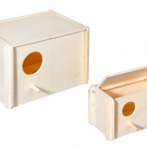 Dieser praktische Nistkasten ist ideal für Vogelkäfige und Volieren und misst 30 x 20 x 20 cm. Er bietet einen sicheren Rückzugsort für Wellensittiche und andere Vogelarten, die zum Brüten angeregt werden können. Der Verein der Wellensittich-Freunde Deutschland e.V. informiert, dass eine Zuchtgenehmigung erforderlich ist, wenn Sie mit Krummschnäbeln züchten möchten. Schaffen Sie mit diesem hochwertigen Nistkasten eine gemütliche Umgebung für Ihre Vögel und fördern Sie deren Wohlbefinden. Weitere Informationen zu den Zuchtbedingungen finden Sie auf www.vwfd.de.