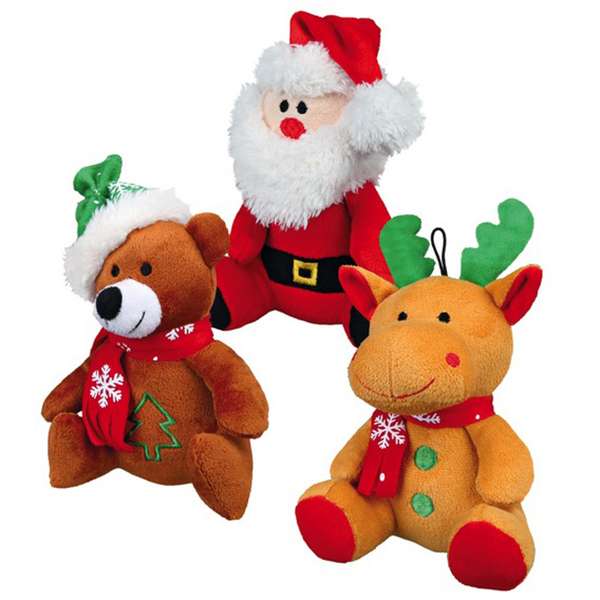 Bringen Sie festliche Freude in die Weihnachtszeit für Ihren Hund mit diesem niedlichen, hochwertigen Hundespielzeug! Dieses plüschige Spielzeug in Form eines Weihnachtsmanns, Rentiers oder Teddybären sorgt für tierischen Spielspaß und ist ein perfektes Geschenk für jeden Hundeliebhaber. Mit einer Größe von ca. 20 cm und einer integrierten Stimme begeistert es nicht nur Ihren Vierbeiner, sondern sorgt auch für eine fröhliche Weihnachtsstimmung in Ihrem Zuhause. Bitte beachten Sie, dass die Motivwahl je nach Lagerbestand erfolgt, sodass jeder Hund ein einzigartiges Spielzeug erhält. Machen Sie die Festtage unvergesslich für Ihren Hund mit diesem tollen Weihnachts-Spielzeug!