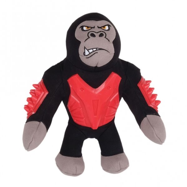 Erleben Sie die aufregende Welt der **SPIELZEUGE MIT CHARAKTER**! Unser **Gorilla-Spielzeug** hat eine Größe von ca. 23 cm und bietet nicht nur Spaß, sondern auch höchste **Qualität** und **Langlebigkeit**. Dank der **widerstandsfähigen Canvas-Struktur** und den **verstärkten Nähten** hält dieses Spielzeug selbst den wildesten Spielen stand. Die drei robusten Schichten – bestehend aus widerstandsfähigem Canvas, einer schützenden Innenbeschichtung und ballistischem Nylongewebe – machen es **unverwüstlich**. Die **TPR-Aufsätze** mit Stachelnieten an Brust und Armen sorgen für zusätzlichen Spielspaß und Sicherheit. Und das Beste: Ein integrierter Quietscher sorgt für noch mehr Freude beim Spielen! Gönnen Sie Ihrem Hund das beste Spielzeug – stark, langlebig und voller Charakter!