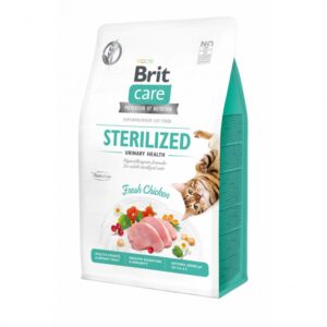 Entdecken Sie unser hochwertiges Alleinfuttermittel für erwachsene Katzen, speziell entwickelt für sterilisiertes Katzen ab 12 Monaten. Diese Super Premium Trockennahrung unterstützt aktiv die Gesundheit von Nieren und Harntrakt dank einer hypoallergenen und getreidefreien Rezeptur. Mit einem hohen Anteil an frischem Hühnerfleisch und wertvollen Omega-Fettsäuren trägt sie zur Gewichtsregulierung bei und bietet eine optimale Nährstoffversorgung. Die Kombination aus Sanddorn und einem niedrigen Magnesiumgehalt sorgt für gesunde Harnwege und einen idealen pH-Wert des Urins. Unsere leicht verdauliche Rezeptur fördert eine gesunde Verdauung und stärkt das Immunsystem durch Probiotika und natürliche Antioxidantien. Genießen Sie die Vorteile einer getreidefreien Ernährung ohne Farbstoffe, Konservierungsstoffe und GMO – für das Wohlbefinden Ihrer Katze. Ideal für alle, die auf Qualität und Gesundheit ihrer Tiere Wert legen.