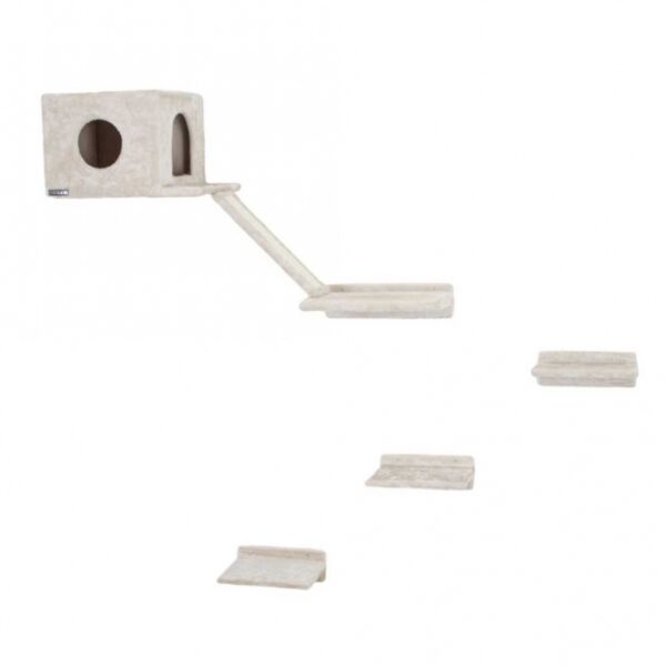 Entdecken Sie unser hochwertiges Kletterwand-System für Katzen, das speziell zum Befestigen an der Wand entwickelt wurde. Dieses 6-teilige Set enthält 3 Trittbretter (29,5 x 22,5 cm), ein gepolstertes Liegebrett (40,5 x 31 cm), eine Sisalrampe (44 x 14 cm) und eine gemütliche Höhle (37 x 37 x 30 cm), die bis zu 10 kg belastbar ist. Ideal für beengte Räume oder Wohnungen, bietet dieses Kletterparadies Ihren Katzen ausreichend Platz zum Spielen und Erkunden. Vom praktischen 5-teiligen Einsteigerset bis zur umfangreichen 9-teiligen Wandlösung – wir erfüllen jeden Katzenwunsch. Alle Sets werden mit dem notwendigen Wandmontagematerial und einer verständlichen Aufbauanleitung geliefert, um Ihnen die Montage zu erleichtern.