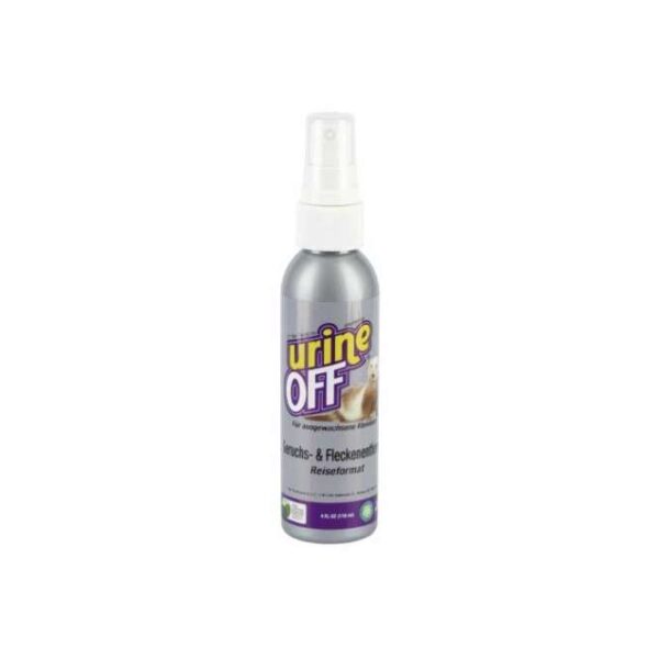 Das UrineOff Spray ist ein unverzichtbares Produkt für jeden Haushalt mit Nagetieren. Dieser hochwirksame, unparfümierte Geruchs- und Fleckenentferner wurde speziell für Nagerbehausungen entwickelt und wird von Tierärzten empfohlen. Er entfernt zuverlässig Urin und Harnstein, während er gleichzeitig sicher für Haustiere und Menschen ist. Zudem ist das Spray umweltfreundlich, da es zu 100% biologisch abbaubar ist. Mit einem Inhalt von 118 ml bietet es eine praktische Lösung für eine saubere und geruchsfreie Umgebung für Ihre geliebten Nager." *(Keywords: UrineOff Spray, Geruchs- und Fleckenentferner, Nagerbehausungen, Tierärzte, biologisch abbaubar, umweltfreundlich)*