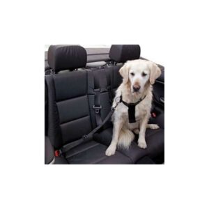 Der hochwertige Hunde-Sicherheitsgurt bietet die ideale Lösung, um Ihr Haustier während der Autofahrt sicher und komfortabel zu transportieren. Dieses vielseitige Geschirr schützt nicht nur Mensch und Tier, sondern verhindert auch das Herausspringen des Hundes bei offenen Türen oder Fenstern. Mit einem verstellbaren Universal-Gurtschloss ist dieser Sicherheitsgurt für fast alle Fahrzeugtypen geeignet, außer Ford und Volvo. Hergestellt aus robustem, hautfreundlichem Nylonmaterial und mit einem weich gepolsterten Brustgurt ausgestattet, sorgt er für maximalen Komfort. Der stufenlos verstellbare Kurzführer ermöglicht eine einfache Handhabung. Ideal für Hunde mit einem Brustumfang von 30 bis 60 cm und in klassischem Schwarz erhältlich – für Sicherheit und Stil auf jeder Fahrt.