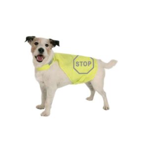 Diese hochwertige Sicherheitsweste für Hunde in Neongelb sorgt dafür, dass Ihr Vierbeiner sowohl tagsüber als auch nachts optimal sichtbar ist. Die auffälligen Signalfarben und der reflektierende Streifen am Hals sowie das Stop-Zeichen garantieren, dass Ihr Hund in jeder Position schnell erkannt wird. Dank der beiden stufenlos verstellbaren Klettverschlüsse an Hals und Bauch lässt sich die Sicherheitsweste mühelos und ohne großen Aufwand anbringen. Mit einer Rückenlänge von 35 cm ist diese Weste ideal für kleine bis mittelgroße Hunde. Schützen Sie Ihren Hund mit dieser praktischen und hochwertigen Sicherheitsweste, die Sicherheit und Komfort vereint!