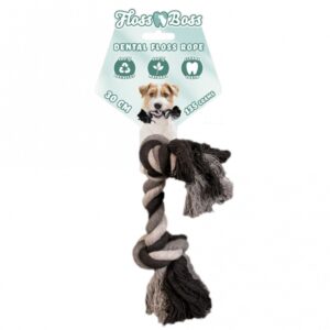 Entdecken Sie unser hochwertiges Zahnseil für Hunde, hergestellt aus 100% natürlicher Baumwolle. Dieses sichere und langlebige Spielzeug ist perfekt für Apportier- und Zugspiele geeignet und trägt gleichzeitig zur Zahnpflege Ihres Hundes bei. Durch die dichte Flechtung und die Verwendung ganzer Fäden ist das Floss Boss Zahnseil deutlich stärker als herkömmliche Zahnseile. Es ist nicht nur umweltfreundlich und recycelbar, sondern hilft auch effektiv, die Zähne Ihres vierbeinigen Freundes zu reinigen. Mit einer Länge von 30 cm, einem Durchmesser von 2,5 cm und einem Gewicht von 135 g ist dieses Zahnseil ein unverzichtbares Zubehör für jeden Hundebesitzer. Bringen Sie Spielspaß und Zahnpflege in das Leben Ihres Hundes!