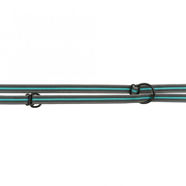 Entdecken Sie unser hochwertiges gummiertes Gurtband, das sich ideal für vielseitige Anwendungen eignet. Mit drei verstellbaren Optionen und zwei stufenlos einstellbaren Ringen ist es perfekt anpassbar, beispielsweise für Schnallen um die Taille. Die praktische Öse ermöglicht das einfache Befestigen von Hundemarken oder Flashern, während die rutschfeste und griffige Oberfläche zusätzlichen Komfort bietet. Erhältlich in den eleganten Farben Grafit und Ozean, misst dieses Gurtband 2,00 m in der Länge und 25 mm in der Breite (Größe L-XL). Investieren Sie in Qualität und Funktionalität mit unserem erstklassigen Gurtband, das sowohl für den Alltag als auch für spezielle Einsätze geeignet ist.