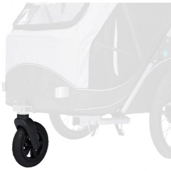 Dieser praktische Umbaukit verwandelt Ihren Fahrrad-Anhänger schnell und einfach in einen Jogger mit einer innovativen Schnell-Click-Funktion, ideal für die Modelle mit den Artikelnummern 12794, 12796 und 12798. Genießen Sie hohen Fahrkomfort, selbst auf unebenem Gelände, dank des gefederten Rads, das für eine sanfte Fahrt sorgt. Mit dem wendigen 360°-Gelenk und den robusten pneumatischen Reifen sind Sie flexibel und können mühelos jede Kurve nehmen. Darüber hinaus erfüllt dieser Jogger alle tierschutzrechtlichen Anforderungen nach § 18 (AT), sodass Sie sicher sein können, dass Ihr vierbeiniger Begleiter bestens aufgehoben ist. Entdecken Sie die Freiheit und den Komfort, den dieser hochwertige Umbau für aktive Familien bietet!