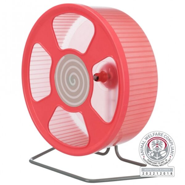 Diese innovativen Kunststoff-Laufräder sind die ideale Wahl für Zwerghamster, Mäuse und ähnliche kleine Nager. Mit einem Durchmesser von 20 cm bieten sie nicht nur eine besonders leichtgängige und leise Laufoberfläche, sondern schonen auch die Wirbelsäule Ihrer Tiere. Die geschlossene Lauffläche mit stabilen Querverstrebungen sorgt für optimalen Halt und Sicherheit beim Laufen, während der praktische Sicherheitsständer und die geschlossene Rückwand ein Einklemmen des Tieres verhindern. Dieses hochwertige Laufrad kann freistehend genutzt oder einfach ins Käfiggitter eingehängt werden. Zudem lässt sich die abnehmbare Kunststoffabdeckung mühelos reinigen, was die Pflege zum Kinderspiel macht. Bitte beachten Sie, dass die Farbwahl je nach Lagerbestand erfolgt. Wählen Sie ein Laufrad, das sowohl Funktionalität als auch Sicherheit für Ihre kleinen Haustiere bietet!