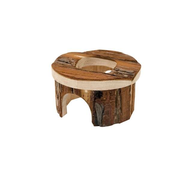 Die Hagen Living World Tree House-Reihe bietet rustikale und hochwertige Einrichtungen für Ihr Kleinnagerheim, perfekt zum Wohnen, Spielen und Nagen. Jedes Haus, Spiel- und Klettergerät besteht aus 100% natürlichem Holz und sorgt für abwechslungsreichen Spaß und Sicherheit für Ihre kleinen Lieblinge. Der Tree House Rondell ist eine gemütliche Schlafmöglichkeit, die ideal für Mäuse, Zwerghamster und ähnliche kleine Tiere ist. Mit einem Durchmesser von ca. 13 cm und einer Höhe von 7,5 cm bietet er ausreichend Platz für eine erholsame Nachtruhe. Investieren Sie in das Wohlbefinden Ihrer Haustiere mit diesen langlebigen und attraktiven Holzspielzeugen!