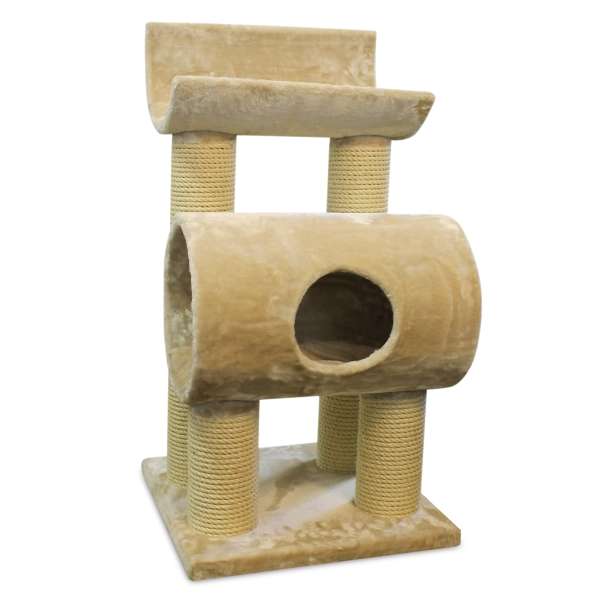 Entdecken Sie den perfekten Kratzbaum für große und schwere Katzen – den Kratzbaum Tivoli aus der beliebten Maine Coon Serie! Dieser hochwertige Kratzbaum ist besonders stabil konstruiert und bietet Ihrem geliebten Haustier einen idealen Spiel- und Schlafplatz. Mit einem großzügigen Tunnel von 40 cm Durchmesser und einer Liegschale im XXL Format (40 x 60 cm) findet jede Katze bequem Platz zum Entspannen. Die robusten Sisalstämme mit einem Durchmesser von 15 cm sind speziell für die Bedürfnisse großer Katzen ausgelegt und sorgen für langlebigen Kratzspaß. Das stilvolle Design wird durch die dicke Sisalwicklung (10 mm) und die verstärkte Bodenplatte abgerundet, die für einen sicheren Stand sorgt. Der Tunnel und die Liegeschale sind mit weichem, strapazierfähigem Plüsch bezogen und bieten zusätzlichen Komfort. Die Gesamtmaße betragen 60 x 60 x 115 cm (L x B x H) und die Farbe Beige fügt sich harmonisch in jedes Zuhause ein. Gönnen Sie Ihrer Katze diesen hochwertigen Kratzbaum für ein glückliches und erfülltes Leben!