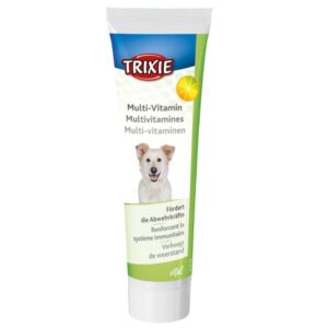 Unsere hochwertige Multi-Vitamin-Paste für Hunde ist die ideale Ergänzung zur Förderung der natürlichen Abwehrkräfte Ihres Vierbeiners. Mit einer sorgfältigen Auswahl an Vitaminen des B-Komplexes unterstützt sie nicht nur den Stoffwechsel, sondern trägt auch zum gesunden Wachstum eines glänzenden Fells bei. Diese praktische Paste ist einfach zu dosieren und eignet sich perfekt für Hunde aller Rassen und Größen. Mit einem Inhalt von 100 g bieten wir Ihnen ein Produkt von hoher Qualität zu einem günstigen Preis, damit Ihr Hund vital und glücklich bleibt.