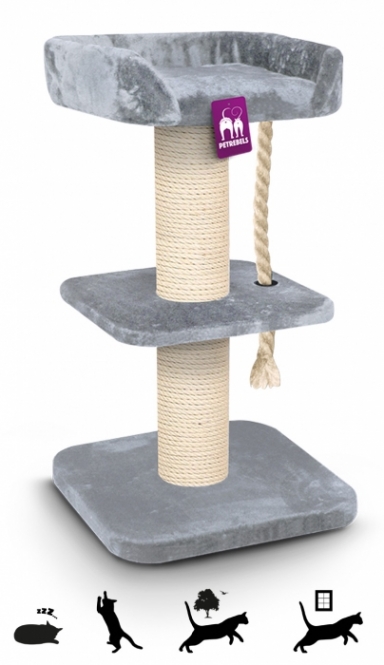 Entdecken Sie das REBEL MAINE COON 120 – das perfekte Katzenmöbel für große und starke Katzen wie Maine Coons, Norwegische Waldkatzen und amerikanische Ragdolls. Mit seiner weichen Oberfläche und dem robusten Kern bietet dieses Sofa nicht nur Komfort, sondern auch Stabilität. Die großzügige Bodenplatte mit einer Höhe von 5 cm und die stabilen Stämme mit einem Durchmesser von 20 cm sind ideal für rebellische Sprünge und Spielereien. Hergestellt aus hochwertigem Plüsch mit einer Qualität von 600 g/m² und extra festem Natursisal, hält das Sisal-Spieltau auch intensiven Herausforderungen stand. Mit den kompakten Maßen von 70x70 cm und einer Höhe von 120 cm ist das REBEL MAINE COON 120 nicht nur funktional, sondern auch ein stylisches Möbelstück in Grau, das in jedes Zuhause passt. Geben Sie Ihrer Katze den Raum, den sie verdient – für ein glückliches und aktives Leben!