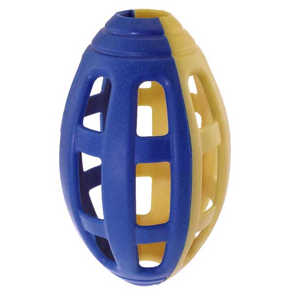 Entdecken Sie unser urstarkes Apportier-Spielzeug in Form eines Rugby Balls, das perfekt für aktive Hunde geeignet ist. Hergestellt aus robustem und langlebigem TPR Gummi, bietet dieses Spielzeug nicht nur hohe Qualität, sondern auch eine hervorragende Spielbarkeit. Dank des dehnbaren Gummis können Sie problemlos größere Leckerlies verstecken, was das Apportieren noch spannender macht. Mit einer Größe von ca. 20 x 11,5 cm ist dieses Spielzeug ideal für mittelgroße bis große Hunde. Eine absolute Empfehlung für alle Hundebesitzer, die ihren Vierbeinern ein unterhaltsames und strapazierfähiges Spielzeug bieten möchten!