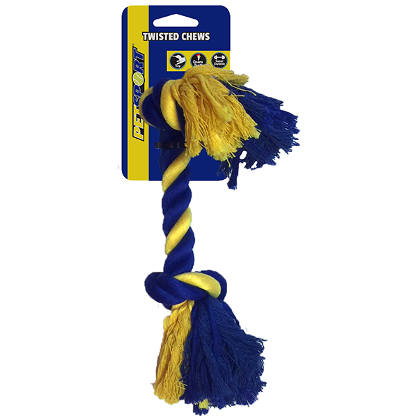 **Verbesserte Beschreibung:** Entdecken Sie unser urstarkes Hundespielzeug – das ideale Seil mit 2 Knoten für Ihren treuen Begleiter! Hergestellt aus hochwertiger, geflochtener "1st class" Baumwolle, bietet dieses Spielzeug nicht nur außergewöhnliche Haltbarkeit, sondern auch ein sicheres Spielerlebnis für Hunde aller Größen. Die auffällige blau-gelbe Farbe sorgt dafür, dass Ihr Hund das Spielzeug auch auf grünem Rasen leicht erkennen kann. Mit einer praktischen Länge von ca. 30 cm ist dieses Seilspielzeug perfekt für interaktive Spiele und fördert die Bindung zwischen Ihnen und Ihrem Hund. Gönnen Sie Ihrem Vierbeiner das beste Spielzeug auf dem Markt – für stundenlangen Spielspaß und gesunde Zähne!