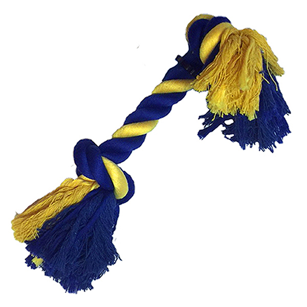 **Verbesserte Beschreibung:** Entdecken Sie unser urstarkes Hundespielzeug – das ideale Seil mit 2 Knoten für Ihren treuen Begleiter! Hergestellt aus hochwertiger, geflochtener "1st class" Baumwolle, bietet dieses Spielzeug nicht nur außergewöhnliche Haltbarkeit, sondern auch ein sicheres Spielerlebnis für Hunde aller Größen. Die auffällige blau-gelbe Farbe sorgt dafür, dass Ihr Hund das Spielzeug auch auf grünem Rasen leicht erkennen kann. Mit einer praktischen Länge von ca. 30 cm ist dieses Seilspielzeug perfekt für interaktive Spiele und fördert die Bindung zwischen Ihnen und Ihrem Hund. Gönnen Sie Ihrem Vierbeiner das beste Spielzeug auf dem Markt – für stundenlangen Spielspaß und gesunde Zähne!