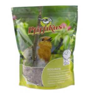 Entdecken Sie unser hochwertiges Einzelfuttermittel für freilebende Vögel, ideal für die Fütterung auf Terrassen und Balkonen. Dieses Futter wird besonders von weichfressenden Vogelarten geschätzt und bietet eine nahrhafte Ergänzung zu ihrer täglichen Ernährung. Vögel benötigen täglich Körner, Samen und Insekten, daher empfehlen wir eine ganzjährige Fütterung. In der heutigen Kulturlandschaft finden viele freilebende Vögel nicht ausreichend Nahrung, um ihren Bedarf an Abwechslung und Menge zu decken. Unsere Mischung enthält sorgfältig ausgewählte Rosinen, die eine gesunde und schmackhafte Nahrungsquelle darstellen. Sorgen Sie mit unserem Einzelfuttermittel für eine artgerechte Fütterung und unterstützen Sie die Vogelpopulation in Ihrer Umgebung!