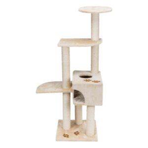 Diese stilvolle und hochwertige Höhle für Haustiere ist die perfekte Rückzugsmöglichkeit für Ihren geliebten Vierbeiner. Sie besteht aus robustem Jute mit einem Durchmesser von 6 mm und einem weichen Plüsch aus Polyester, der eine angenehme Liegefläche von 280 g/m² bietet. Mit einer Grundfläche von ca. 45 × 45 cm und einer Höhe von ca. 142 cm bietet sie ausreichend Platz zum Entspannen und Spielen. Der Stammdurchmesser von ca. 9 cm sorgt für Stabilität und Langlebigkeit. In einem eleganten Beigeton fügt sich diese Höhle harmonisch in jedes Zuhause ein. Gönnen Sie Ihrem Haustier diesen Komfort und die Sicherheit, die es verdient – ideal für Katzen und kleine Hunde!