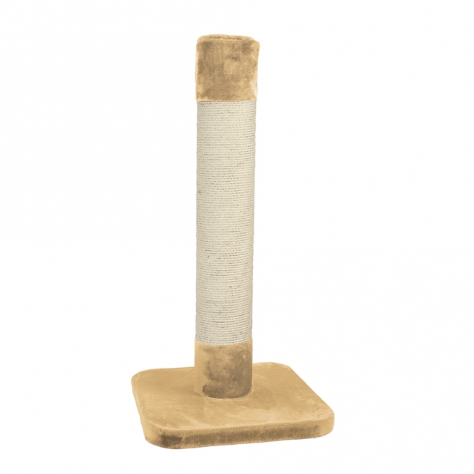 Dieser 120 cm hohe Kratzstamm ist ideal für große Katzen und bietet ihnen einen perfekten Ort, um ihrem natürlichen Kratzbedürfnis nachzugehen. Der robuste Stamm mit einem Durchmesser von 15 cm ist vollständig mit hochwertigem Sisal verklebt, was die Langlebigkeit und Stabilität des Kratzmöbels gewährleistet. Der weiche, angenehme Plüsch-Bezug sorgt für zusätzlichen Komfort und macht das Kratzen zu einem angenehmen Erlebnis. Mit einer Grundplatte von 56 x 56 cm bietet dieser Kratzstamm eine sichere Standfläche. In einem eleganten Beige passt er zudem in jede Wohnung. Gönnen Sie Ihrer Katze den besten Kratzstamm für ein glückliches und gesundes Leben!