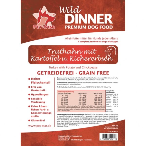 Wild Dinner Truthahn - Getreidefrei - 500 g – Bild 3