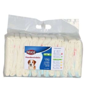 Die praktischen Einwegwindeln für Hunde bieten Ihnen und Ihrer Hündin optimale Hygiene bei Inkontinenz, Läufigkeit, nach Operationen und auf Reisen. Diese saugstarken Windeln garantieren einen sicheren Sitz dank des elastischen Gummizugs an Bund und Beinausschnitten. Mit einer speziellen Rutenöffnung und breiten, beidseitigen Klebeverschlüssen sind sie besonders benutzerfreundlich. Im Set sind 12 Stück enthalten, ideal für Hunderassen wie Dackel und Jack Russell Terrier mit einem Taillenumfang von ca. 28–40 cm. Sichern Sie sich die beste Lösung für die Bedürfnisse Ihrer Hündin mit diesen hochwertigen und günstigen Einwegwindeln!