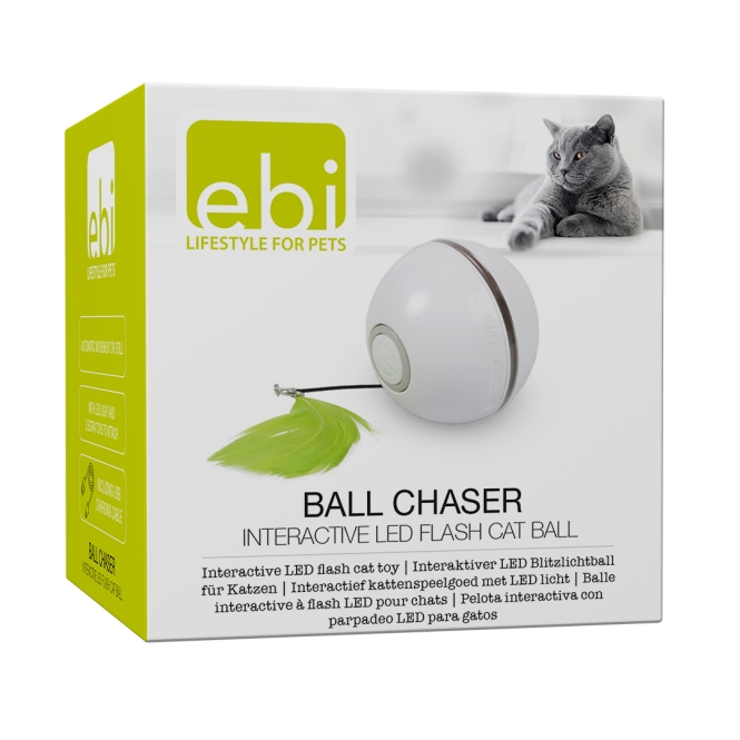 EBI Cat Toy Ball Chaser - weiß/grün