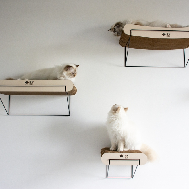 D&D Wandregal aus Pappe David - braun/beige - S - 30x29x24cm