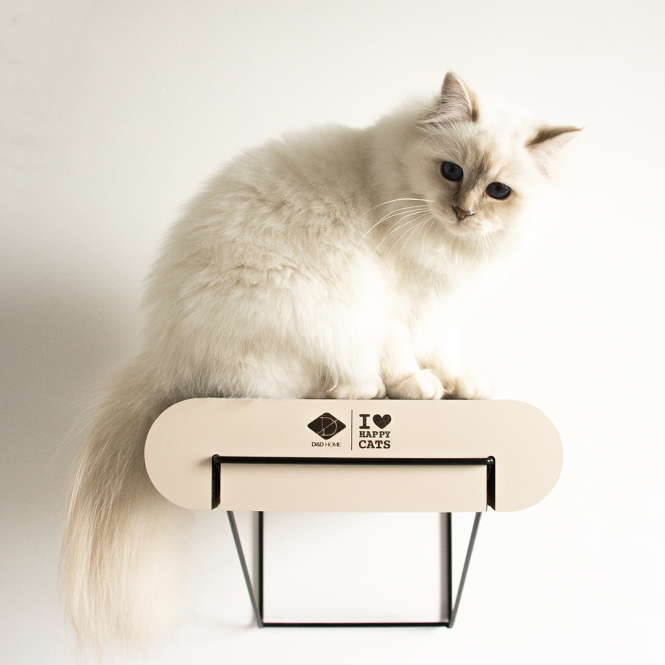 D&D Wandregal aus Pappe David - braun/beige - L - 60x29x24cm