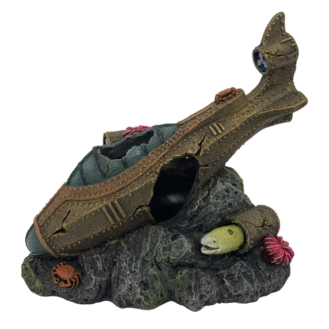 Aqua Della Steampunk versunkenes U-Boot - S - 14,7x8,9x13,3CM
