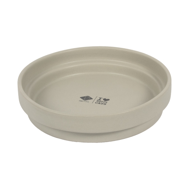 D&D Trinknapf ACE - beige - 850ml - 20x20x4,5cm