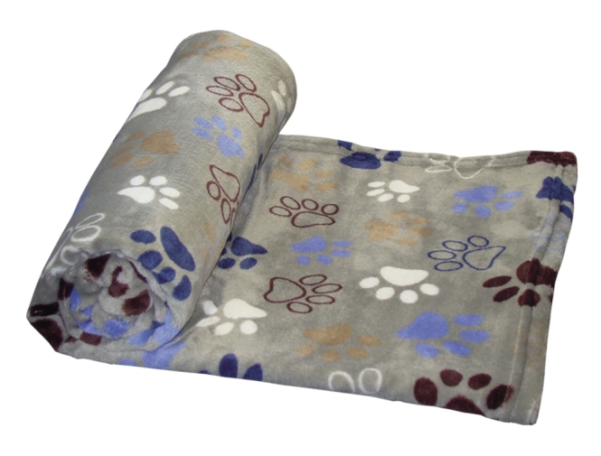 Nobby Fleece-Decke Lissi - hellgrau - 50 x 75 cm