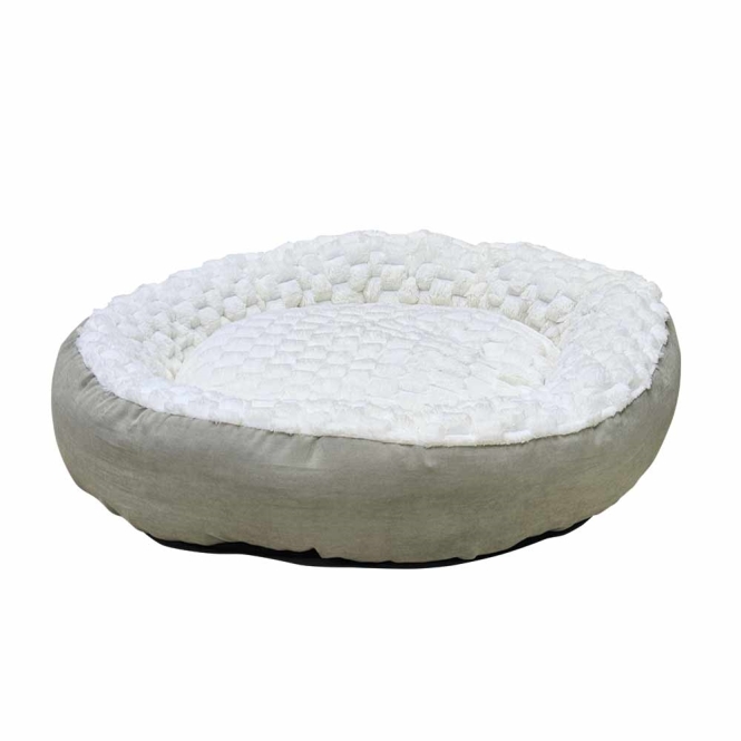 Nobby Donutbett Diamond - cream - Ø 50 x 15 cm