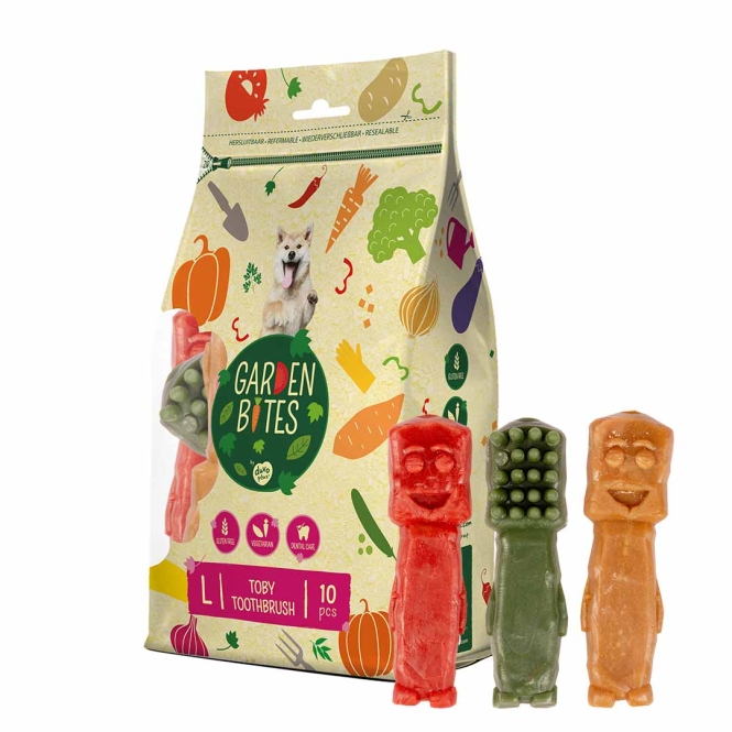 Garden Bites Toby Toothbrush - L - 10cm / 10 Stück