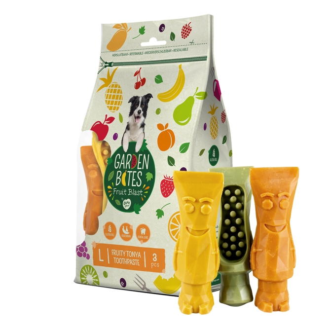 Garden Bites Fruity Tonya Toothpaste - L - 13,5cm / 3 Stück