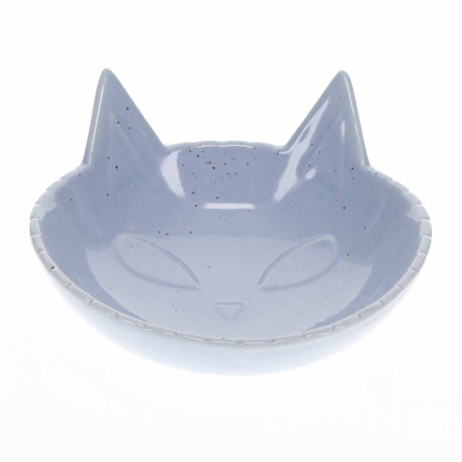 Duvoplus Futternapf Stone Kitty Face - blau