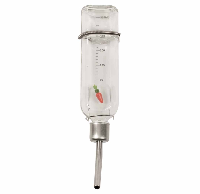 Duvoplus Kleintier-Trinkflasche aus Glas - 350ml