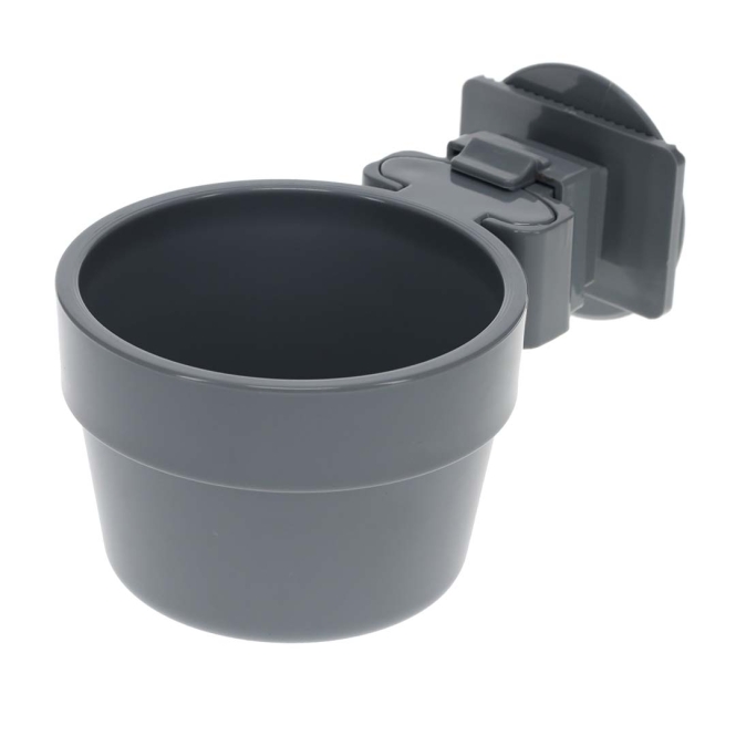 Duvoplus Kleintiernapf mit Käfigbefestigung - grau - 300ml - 9,5cm