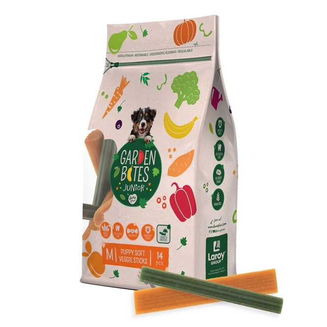 Garden Bites Puppy Soft Veggie Sticks - M - 12cm / 14 Stück