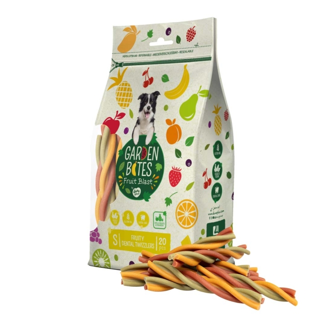 Garden Bites Fruity Dental Twizzlers - S - 12,5cm / 20 Stück