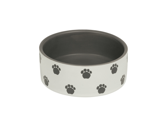 Nobby Keramiknapf Pata - creme/grau - 250 ml / Ø12,0 x 4,5 cm
