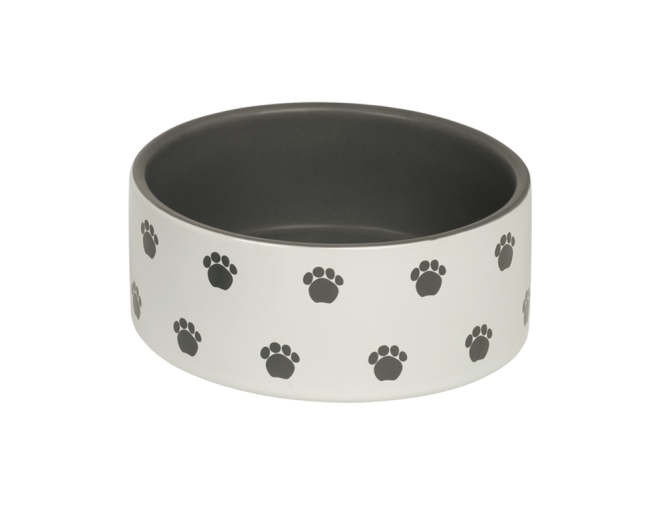 Nobby Keramiknapf Pata - creme/grau - 550 ml / Ø15,0 x 6,0 cm