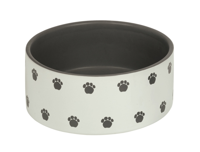 Nobby Keramiknapf Pata - creme/grau - 1100 ml / Ø18,0 x 7,0 cm