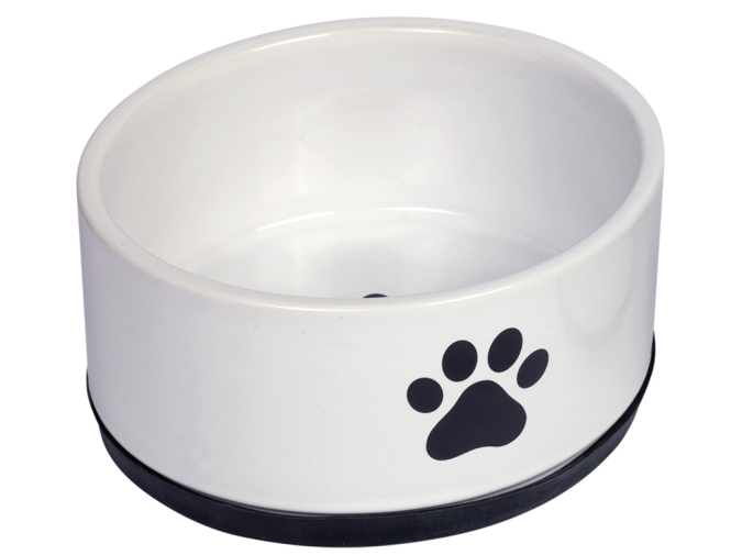 Nobby Keramiknapf Paw - weiß - 1100 ml / Ø 17x 8 cm